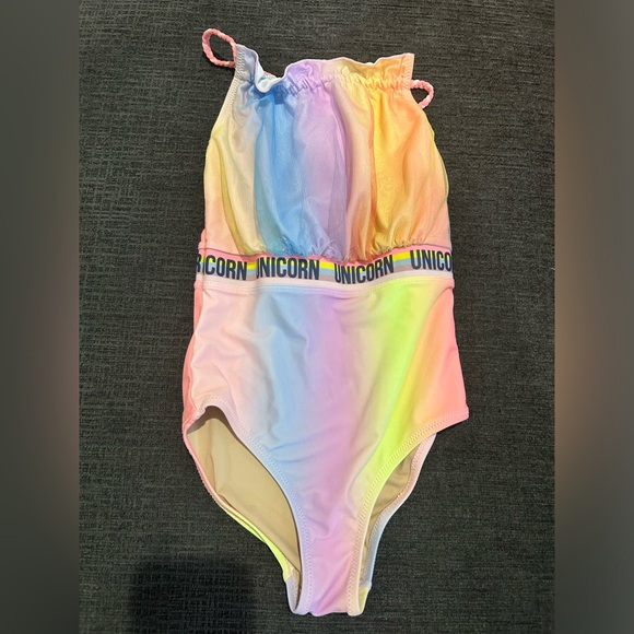 Shade Critters Rainbow Unicorn Girls Bathing Suit, Size 7 - Picture 1 of 5